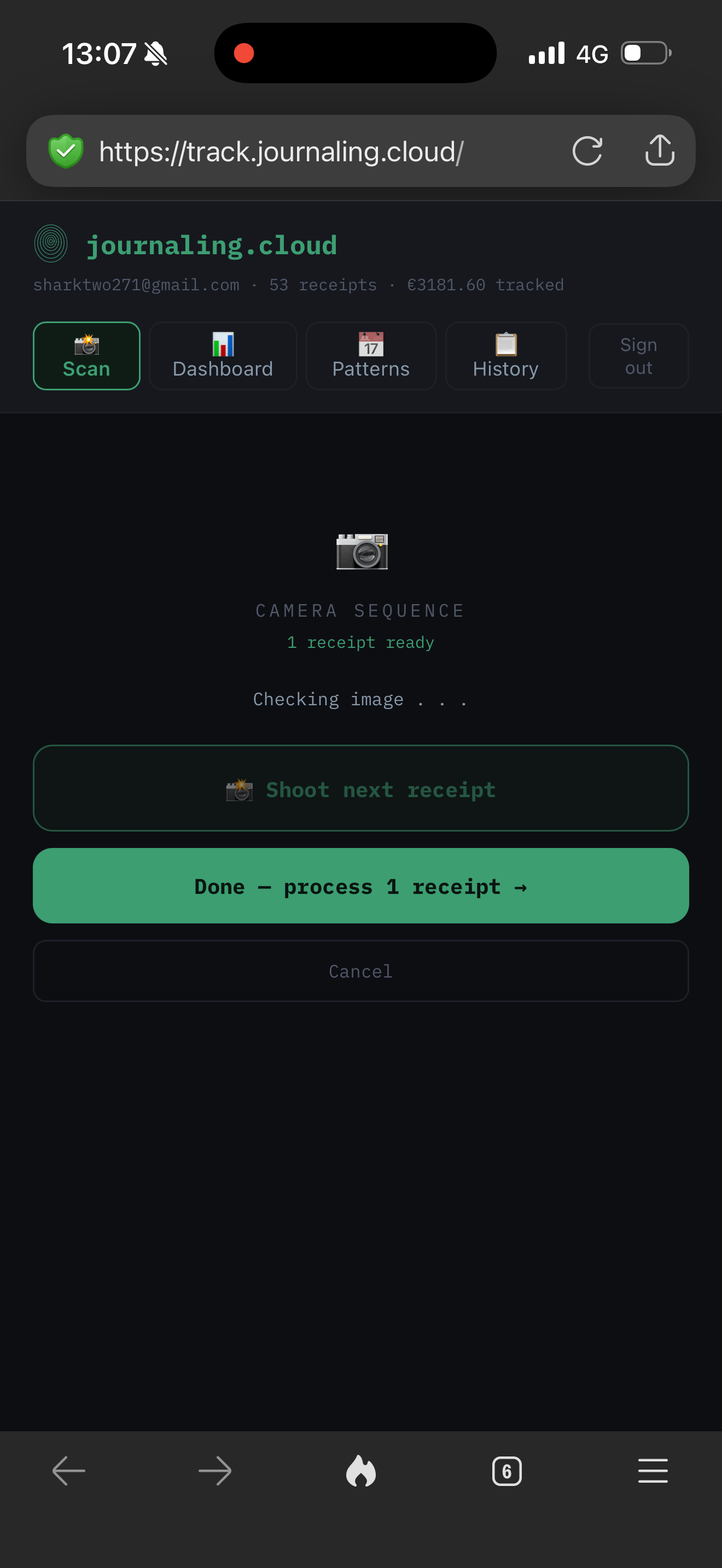 Sequence scan mode